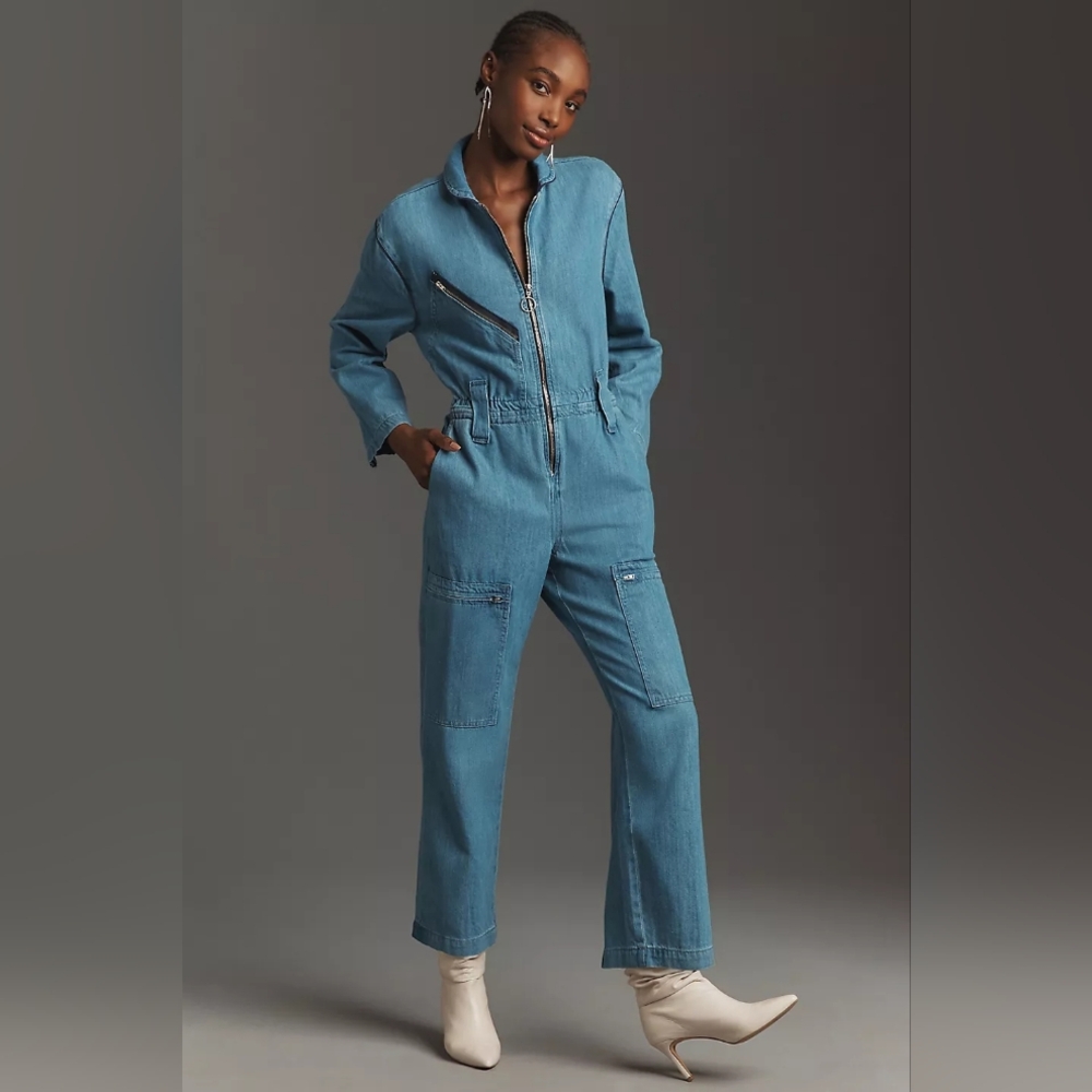 Anthropologie Seventy + Mochi Amelia Denim Jumpsuit - Picture 3 of 5